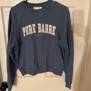Pure Barre Women's Classic Blue Crew Neck Sweater